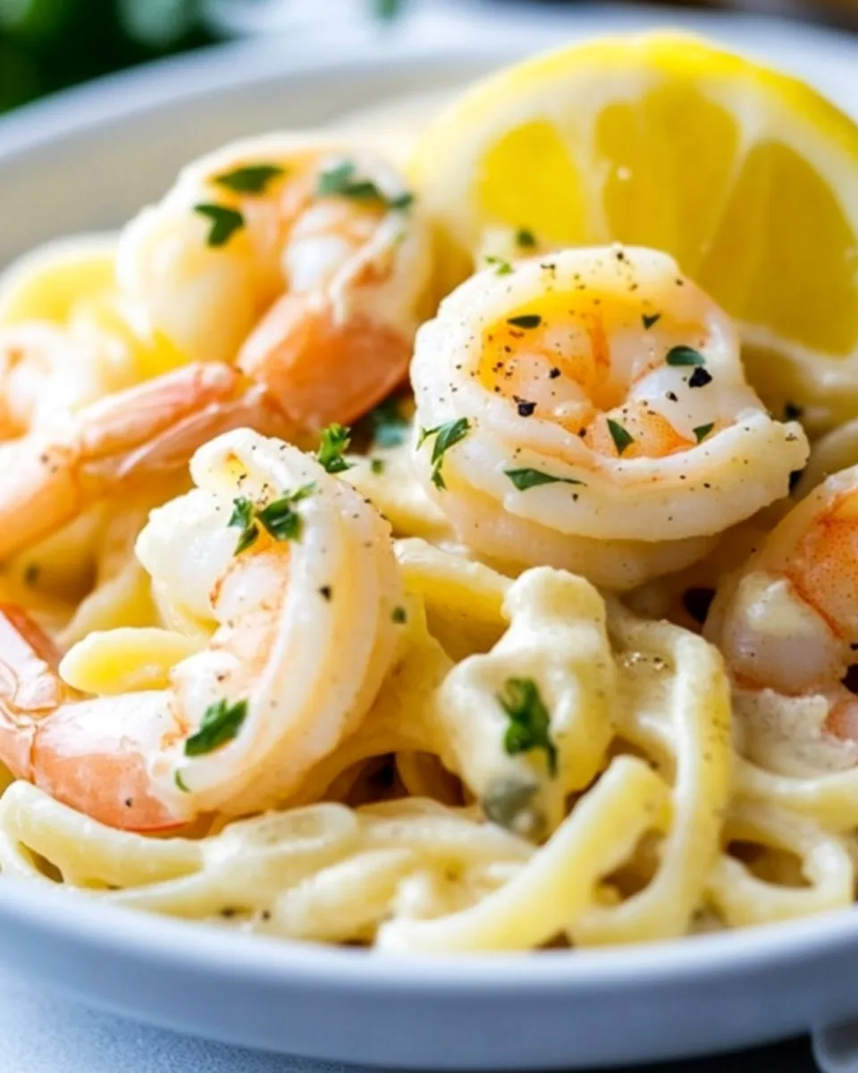 Creamy Lemon Shrimp Pasta
