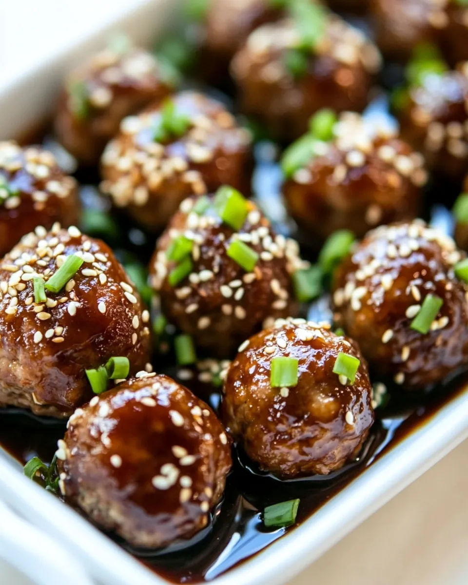 Sesame Garlic Meatballs